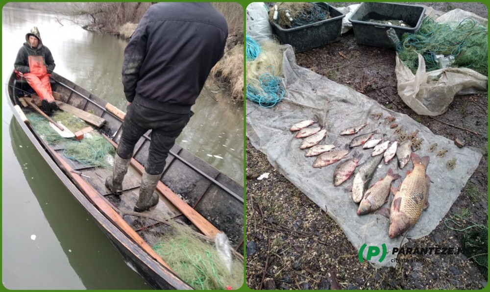 FOTO // Braconaj piscicol în sudul țării: Doi bărbați ar fi prins din Nistru 7 Kg de raci și pești de diferite specii